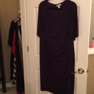 Purple side rouched dress.